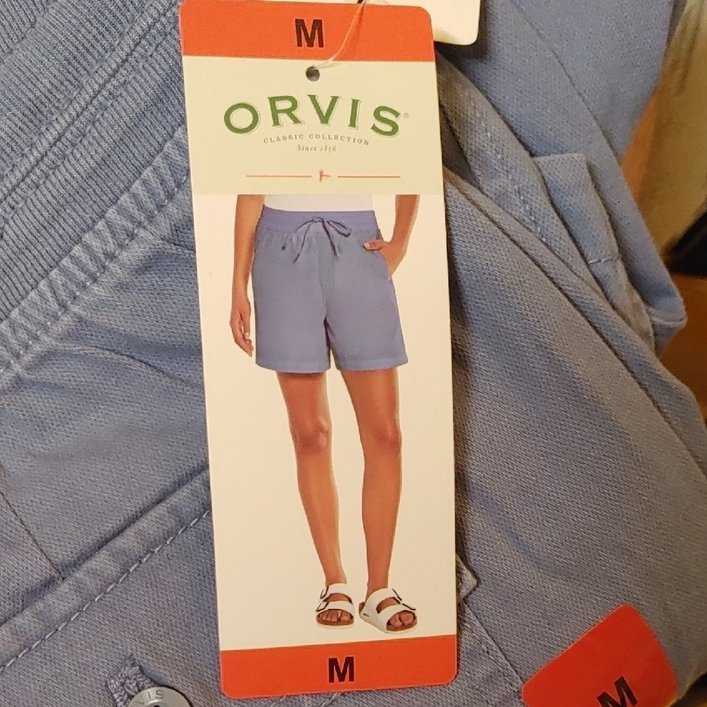 NWT Orvis‎ Women's Cotton Blend Shorts Blue - Picture 2 of 7